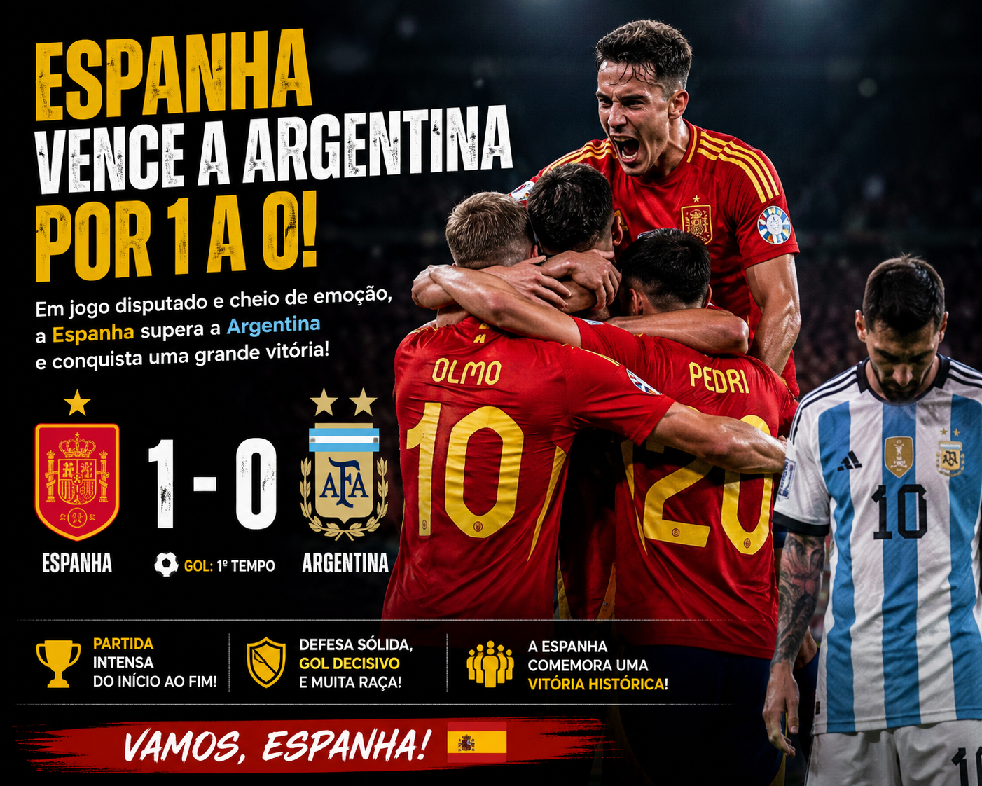Espanha vence Argentina na prorrogação e conquista segundo título mundial